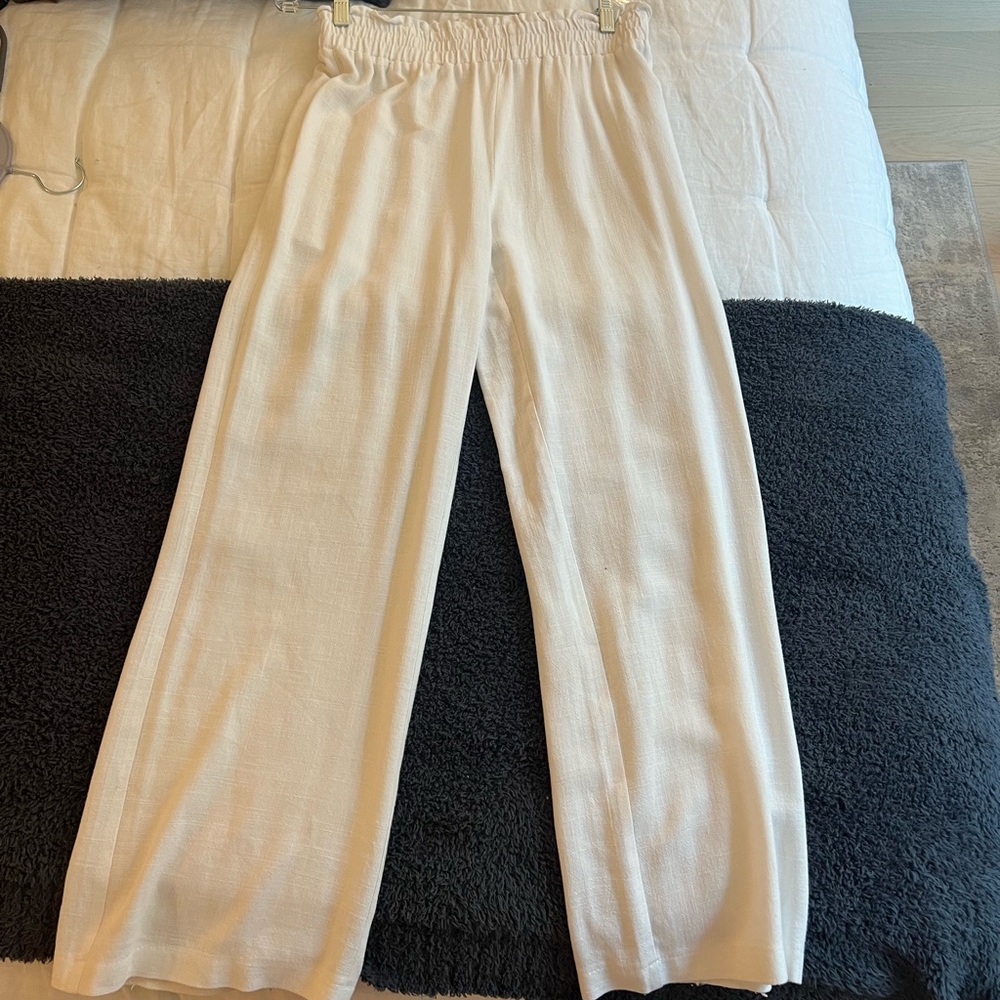 WHITE COTTON PANTS
